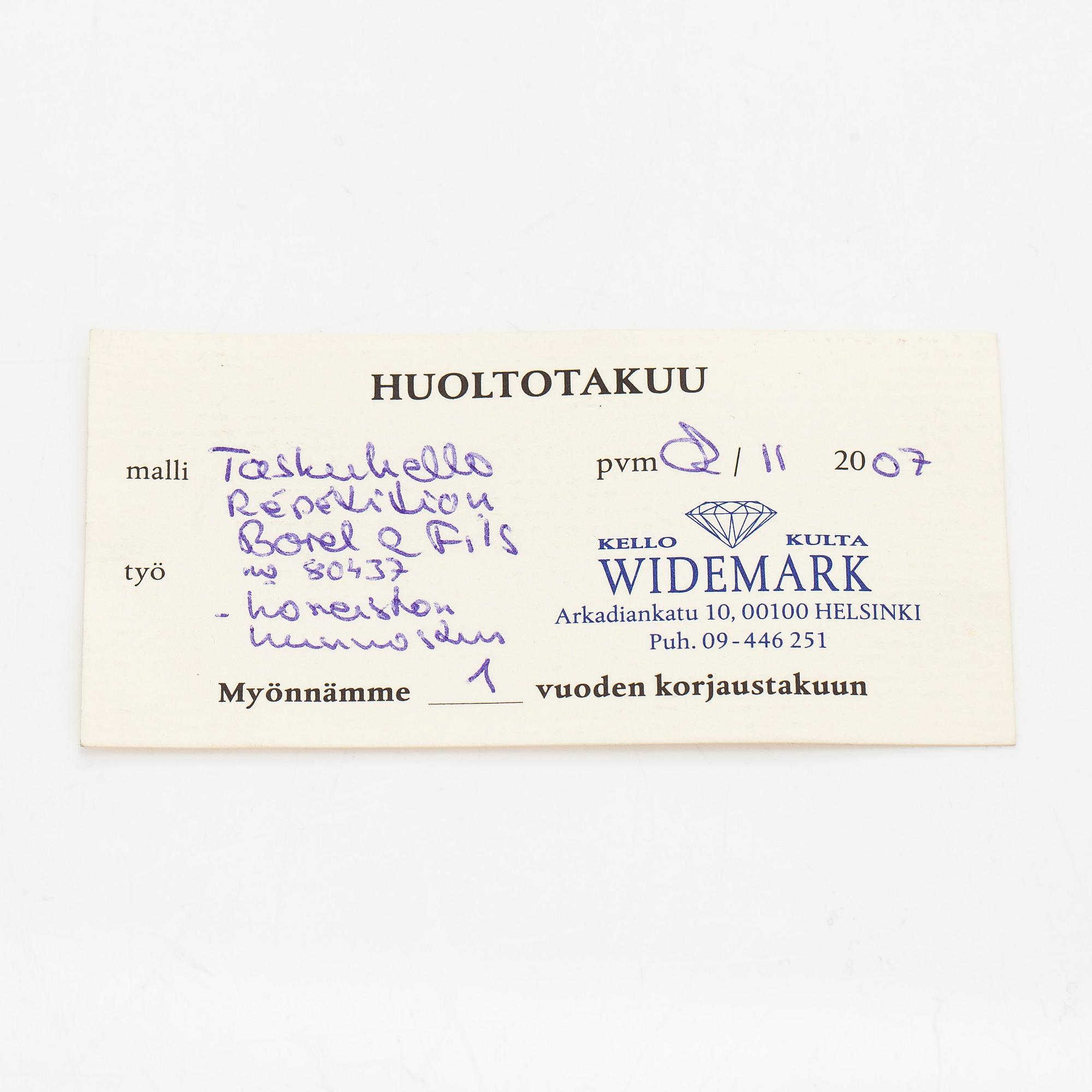 Borel fils & Cie, pocket watch, hunter, quarter repeater, 54 mm.