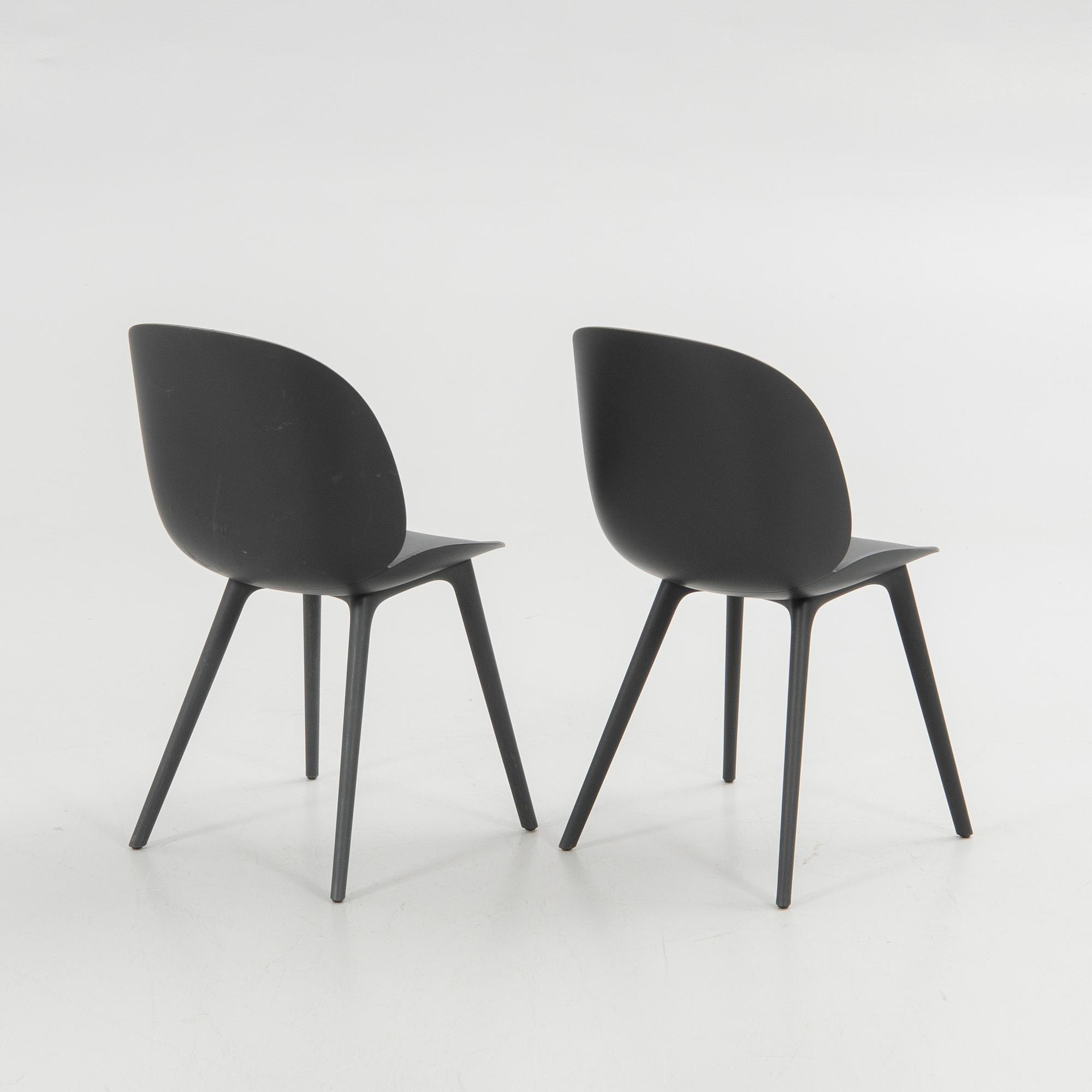 GamFratesi, chairs, 4 pcs, "Beetle Chair", Gubi, Denmark.