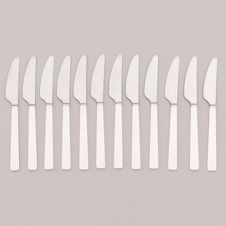 Bertel Gardberg, A 53 piece silver cutlery set 'Birgitt' for Suomen Kultasepät, Turku 1956-1968.