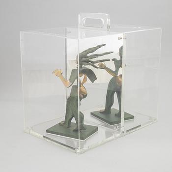 Timo Solin, a pair of bronze sculptures, signed and numbered 47/100.