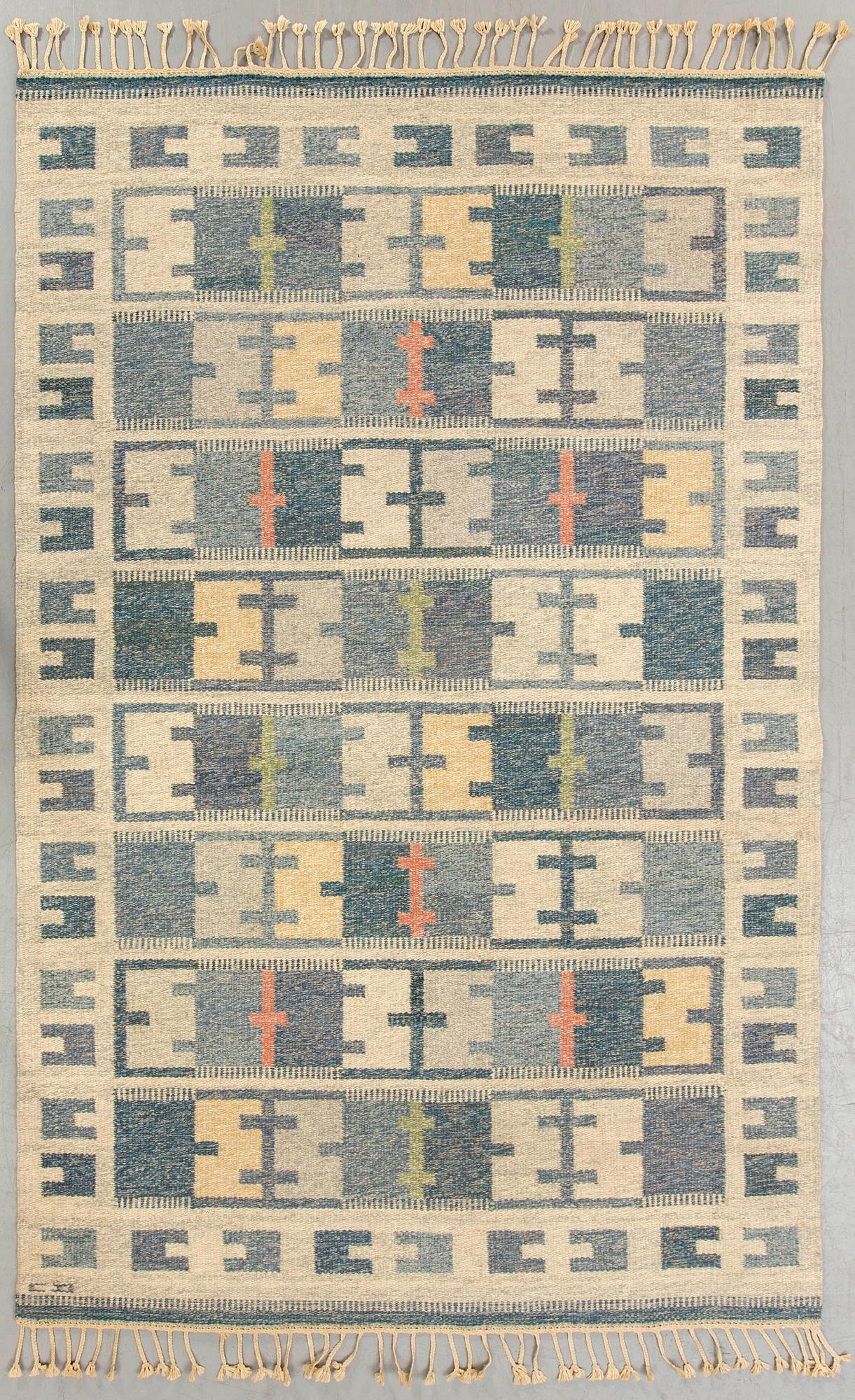 Matta rölakan signerad Carl Dangel ca 226 x 153 cm.