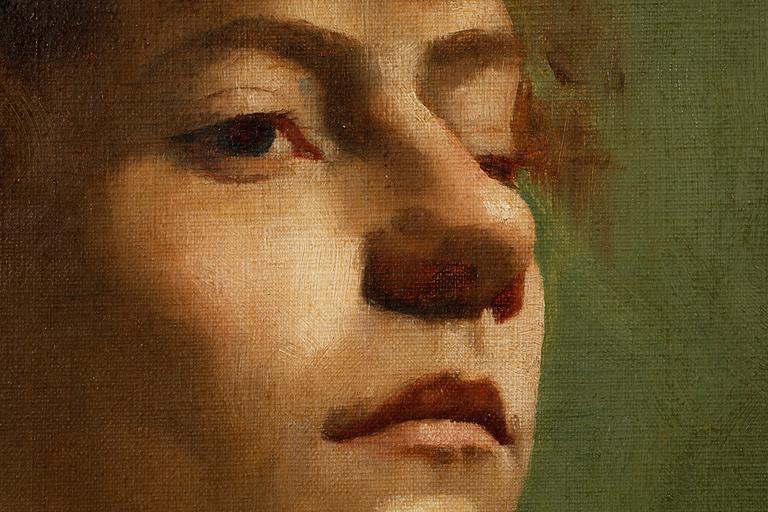 AVA LAGERCRANTZ, oil on canvas, signed and dated 1887.