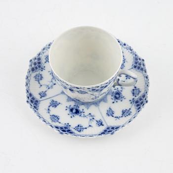 A 10-piece porcelain coffee set, 'Musselmalet', Royal Copenhagen, Denmark.