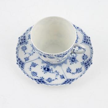 Kaffeservis, 10 delar, porslin, "Musselmalet", Royal Copenhagen, Danmark.