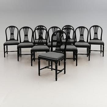 STOLAR, 10 st, gustaviansk stil, 1900-talets andra hälft.