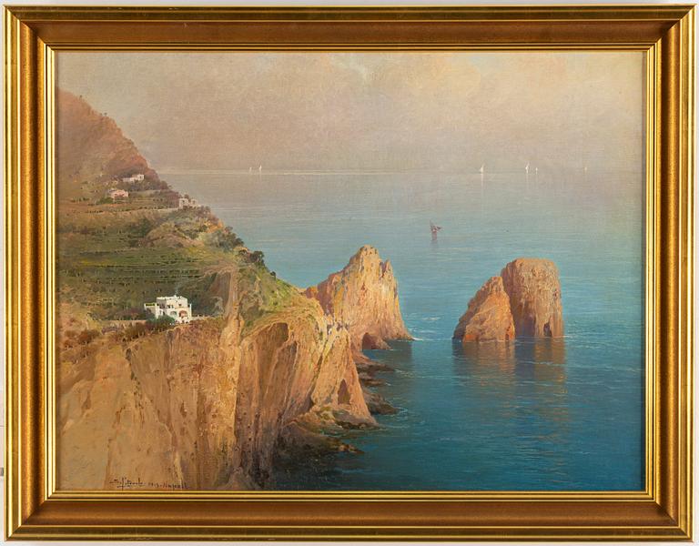 SALVATORE PETRUOLO, oil on canvas, signed and dated 1913.