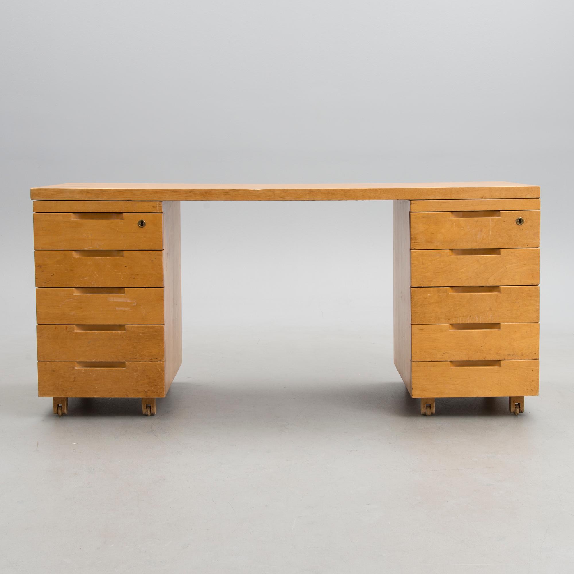 ALVAR AALTO, skrivbord, Artek, 1900-talets mitt.