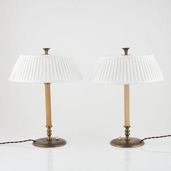 Erik Tidstrand and/or Bertil Brisborg, a pair of table lamps, model "29987", Nordiska Kompaniet 1940s.