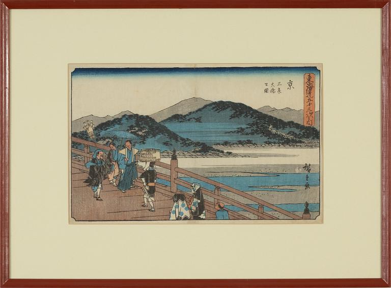 Ando Utagawa Hiroshige, färgträsnitt, Japan, 1800-talets mitt.
