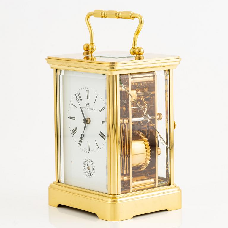 A carriage clock, Matthew Norman, Switzerland, second half of the 20th century.