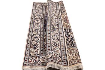A carpet, Nain, part silk, 9 laa, ca. 285 x 200 cm.