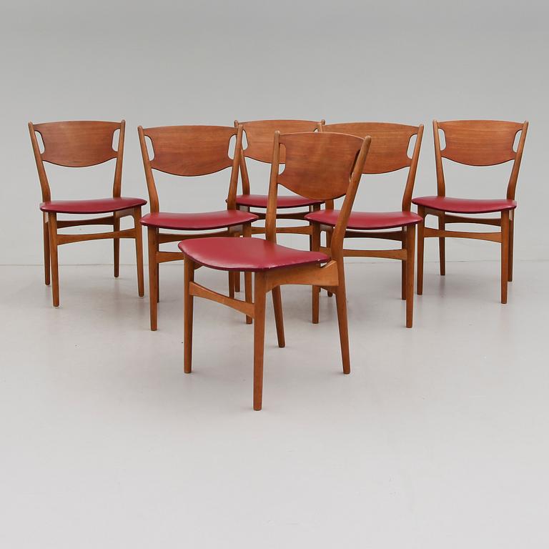 STOLAR, 6 st. teak, 1900-talets mitt.