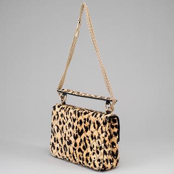 VALENTINO, "Leopard pony spike bag ".