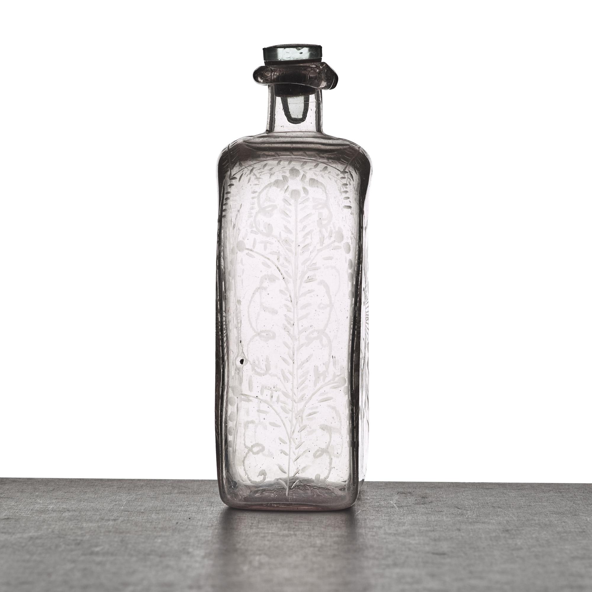 FLASKA/PLUNTA, glas, 1700-tal.
