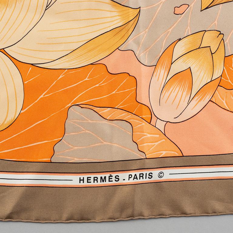 Hermès, Scarf, "Fleurs De Lotus".