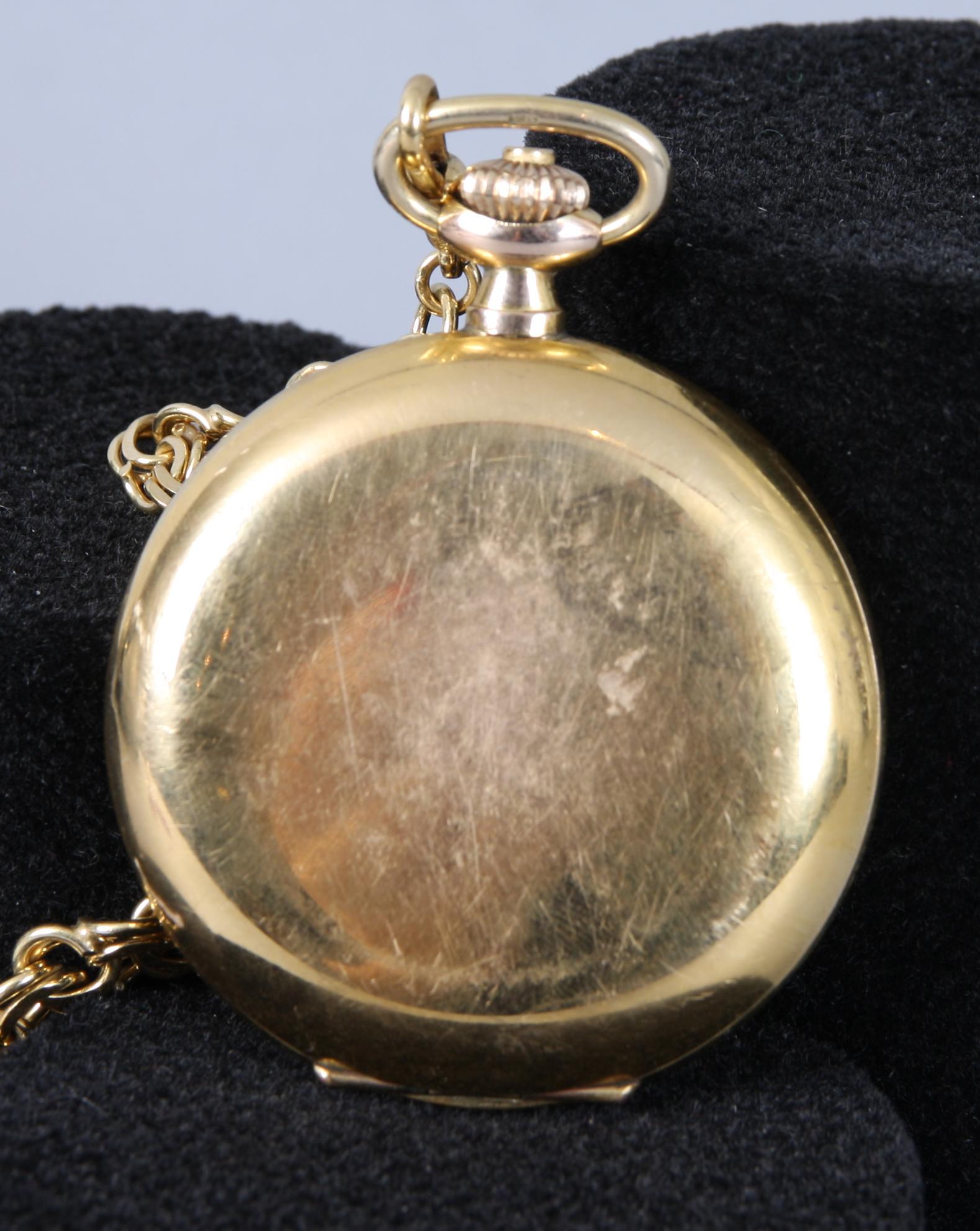 FICKUR, gulddouble, märkt "Omega".