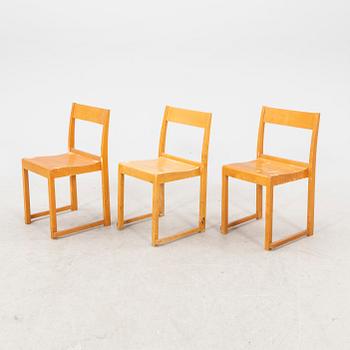 Sven Markelius, chairs, 8 pieces, "Orkesterstolen", mid/second half of the 20th century.