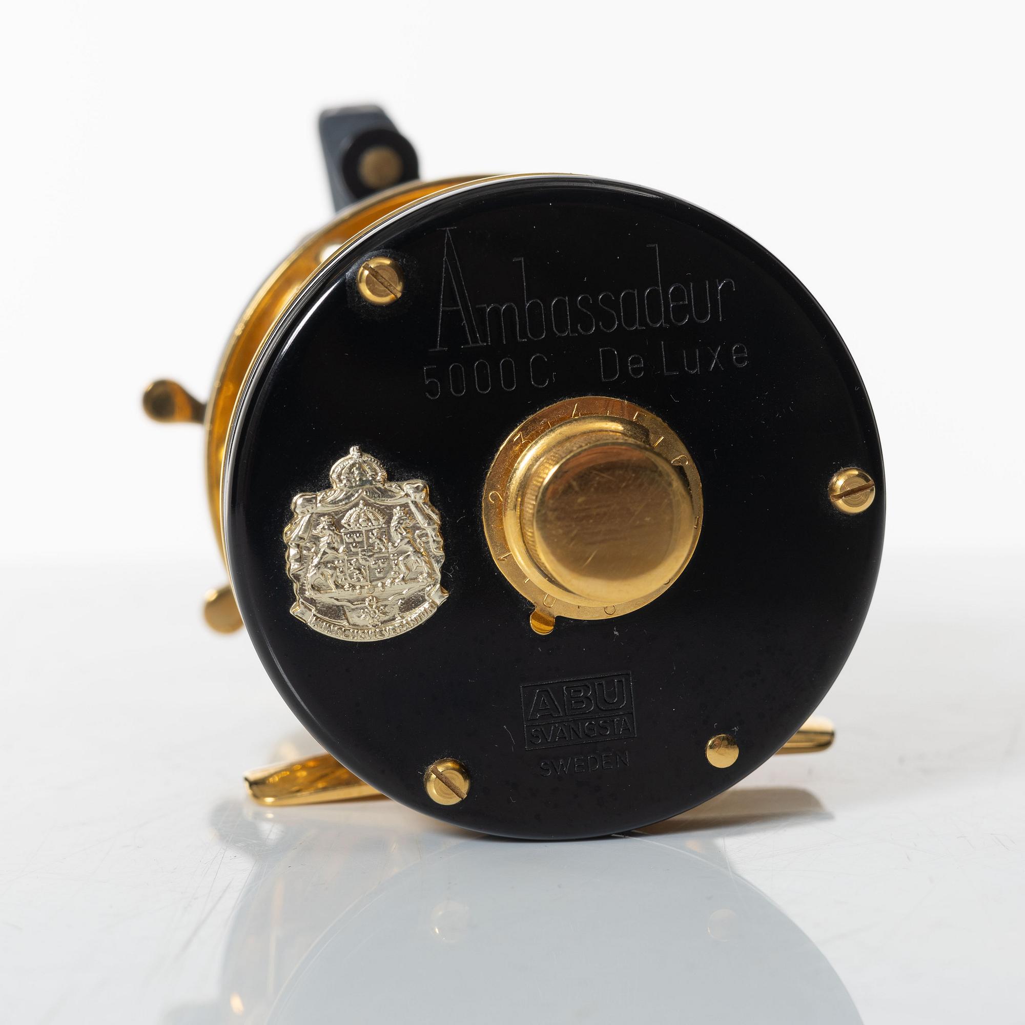 Fishing reel, Ambassadeur De Luxe 5000, ABU, Svängsta, Sweden.