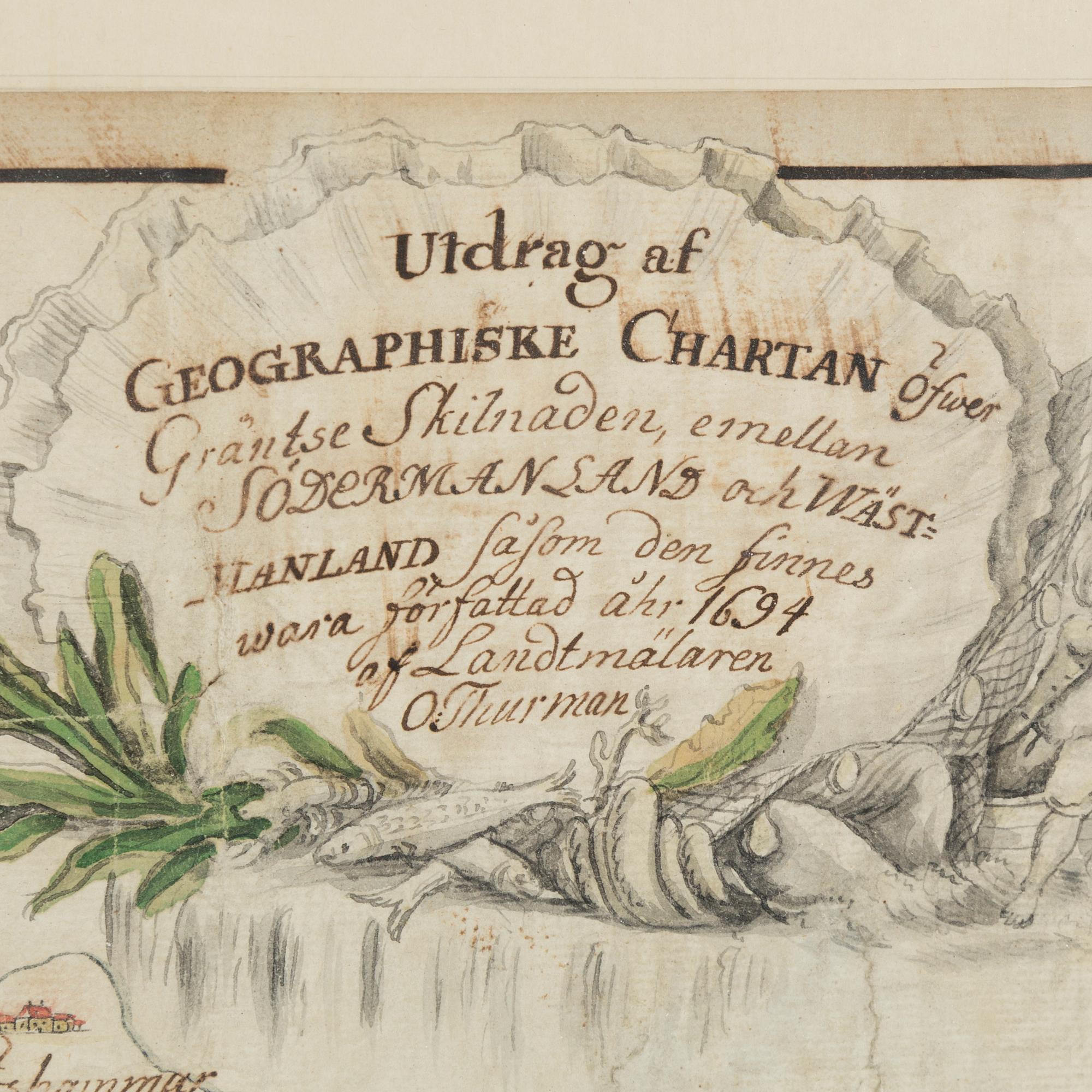 A MAP, signed Jacob Faggot and dated sep. 1745.