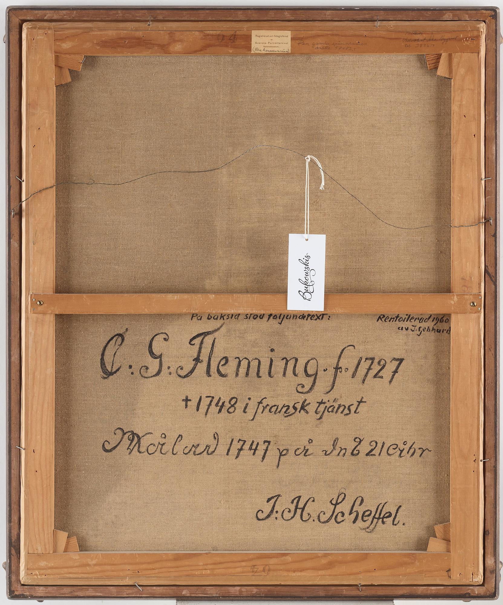 Johan Henrik Scheffel, Potrait, a pair. Depicting the brothers Christer Gustaf Fleming (1727-1748) and Axel Fleming (1728-1825).