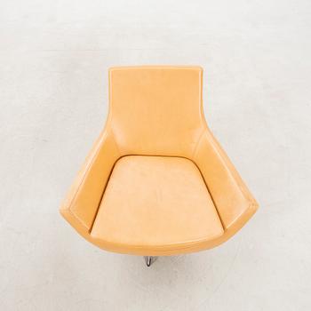 Roger Persson swivel armchair "Happy swivel chair" for Swedese, modern manufacture.