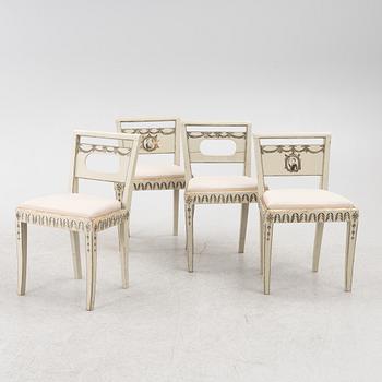 Four chairs. Early 19th century.