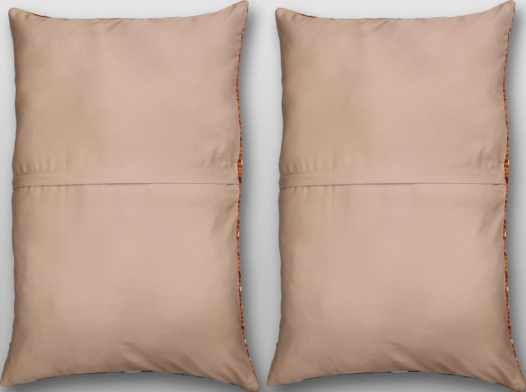 Two Kilim cushion covers, approx. 87 x 58 and 84 x 56 cm.