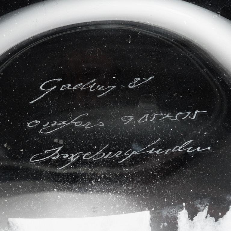 INGEBORG LUNDIN, vas, "Äpplet", Orrefors, signerad och daterad -87.