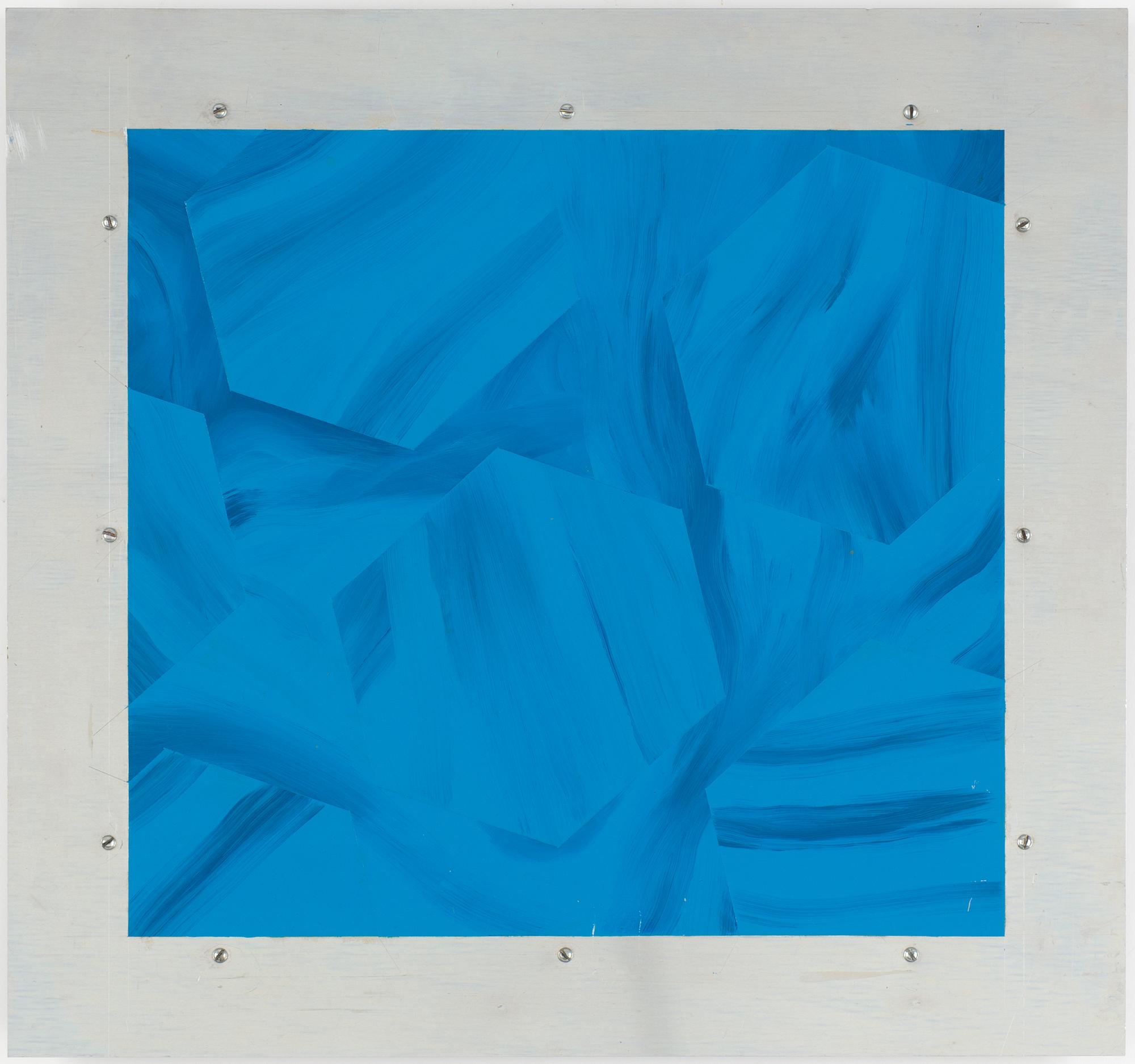 MICHAEL WEST, acrylic on metal, signed verso and dated 92.
