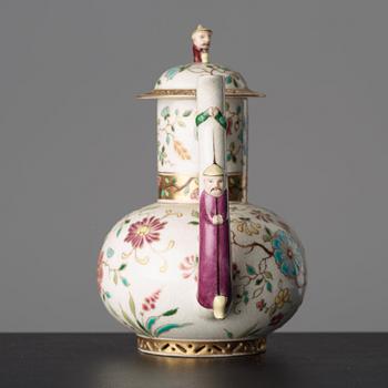 TEKANNA med LOCK, flintgods. Omärkt, möjligen Rörstrand, 1800-tal.