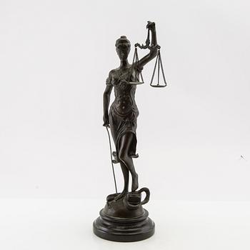 Alois Mayer, sculpture signed "Justitia".