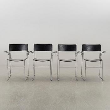 CHAIRS, 4 st, steel.