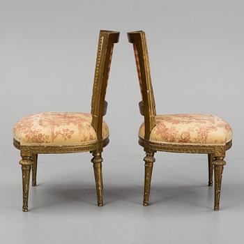STOLAR, ett par, av Ephraim Ståhl (mästare i Stockholm 1794-1820), Gustavianska.