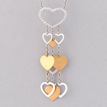 HALSSMYCKE, briljantslipade diamanter, 18K vitguld och guld. Zoccai, Italien.