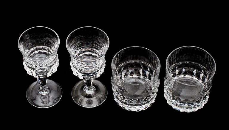 WHISKYGLAS OCH LIKÖRGLAS, 8+12 st, kristall, Silvia, Orrefors.