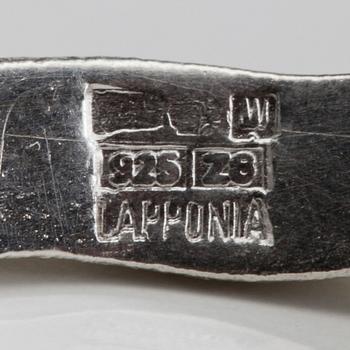 RANNEKORU, sterling hopeaa, "Dune" Zoltan Popovits, Lapponia 2001. Paino 12,3 g.