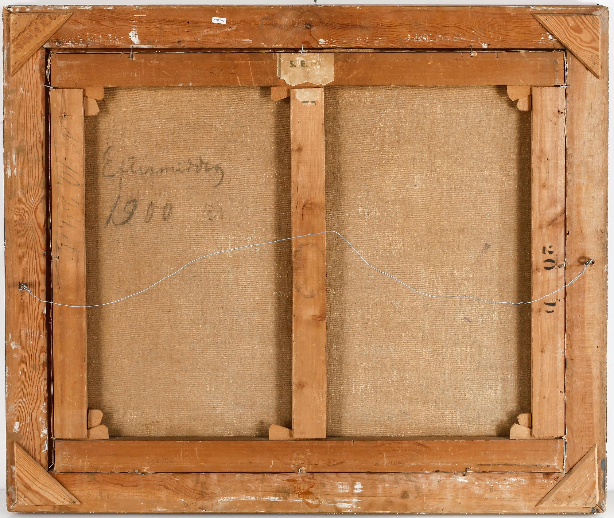 ARON GERLE, olja på duk, signerad, daterad 1914.