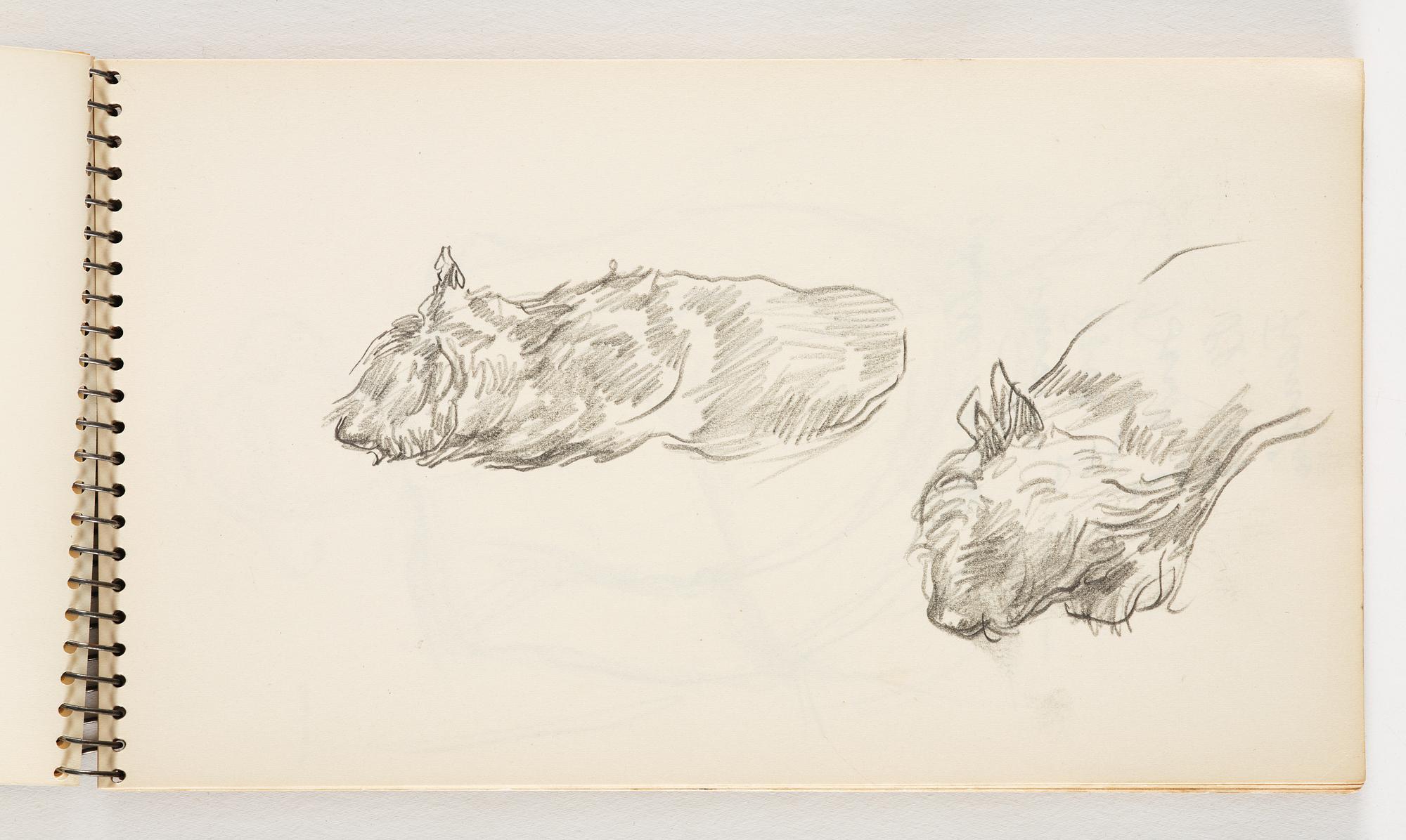 Lotte Laserstein, 4 skissböcker med blyertsteckningar.