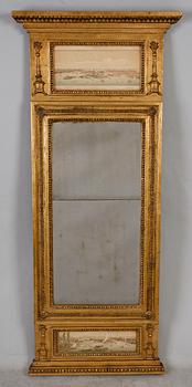 SPEGEL, sengustaviansk, sannolikt Emanuel Hoffstedt, Linköping, sekelskiftet 1800.