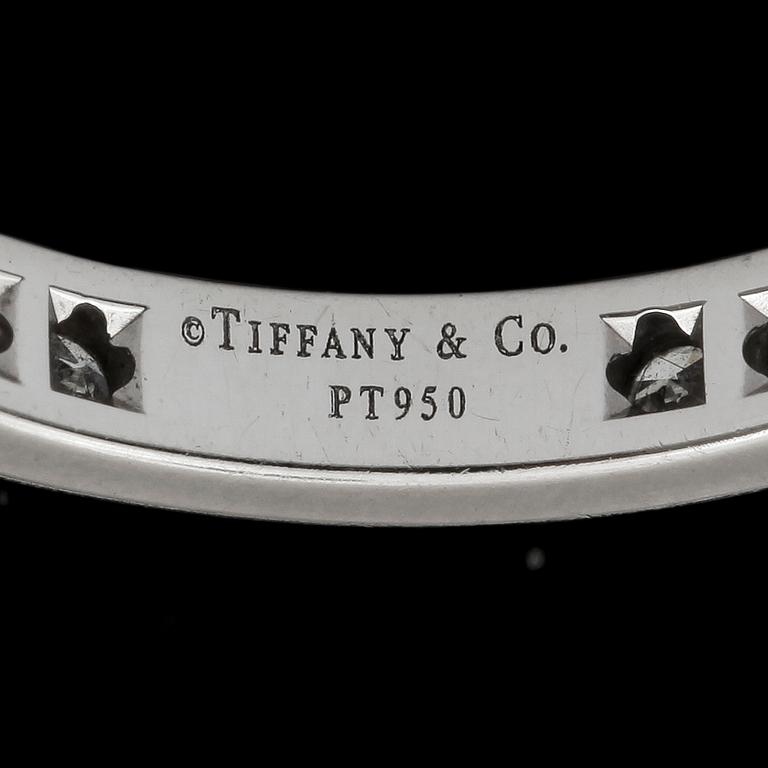RING, helallians, Tiffany & Co, platina, briljantslipade diamanter tot ca1,07ct.