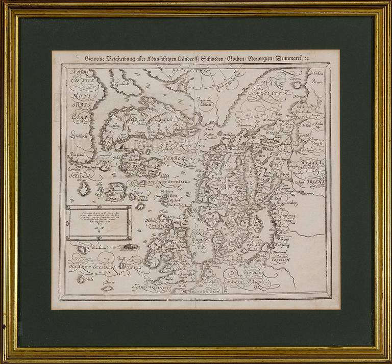 KARTA, SEBASTIAN MÜNSTER, ca 1590,