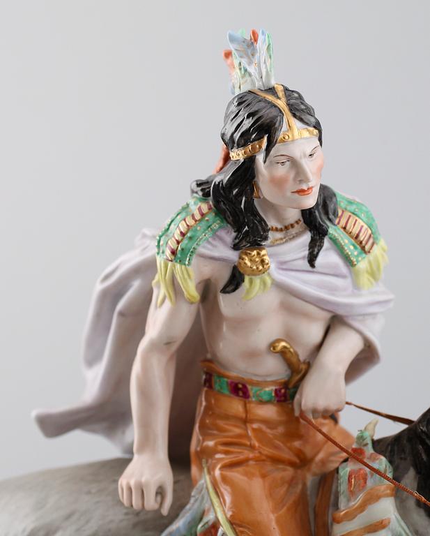FIGUR, porslin, möjligen Sitzendorf, Tyskland, 1900-tal.