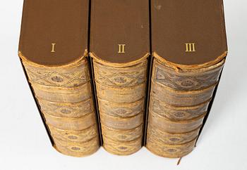 Bröderna von Wright, handkolorerade bibliofilupplagan av "Svenska fåglar", 3 band, Ivar Baarsen, Stockholm, 1925-29. Nummer 30/60.