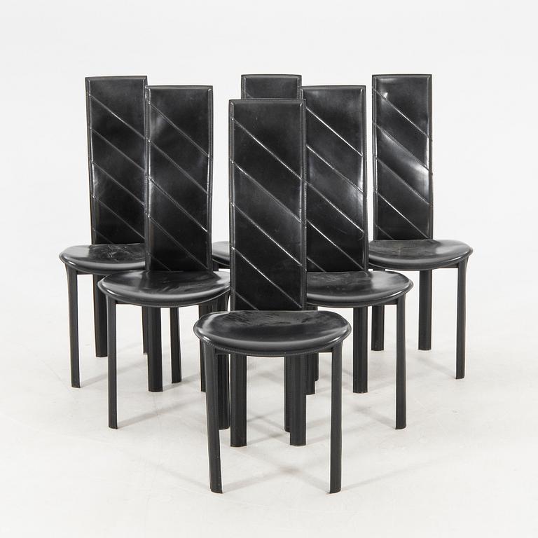 Giorgio Cattelan, chairs, 6 pieces, Italy, 1980s.