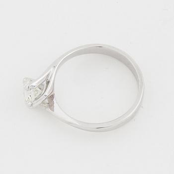 A briliant cut diamond ring.