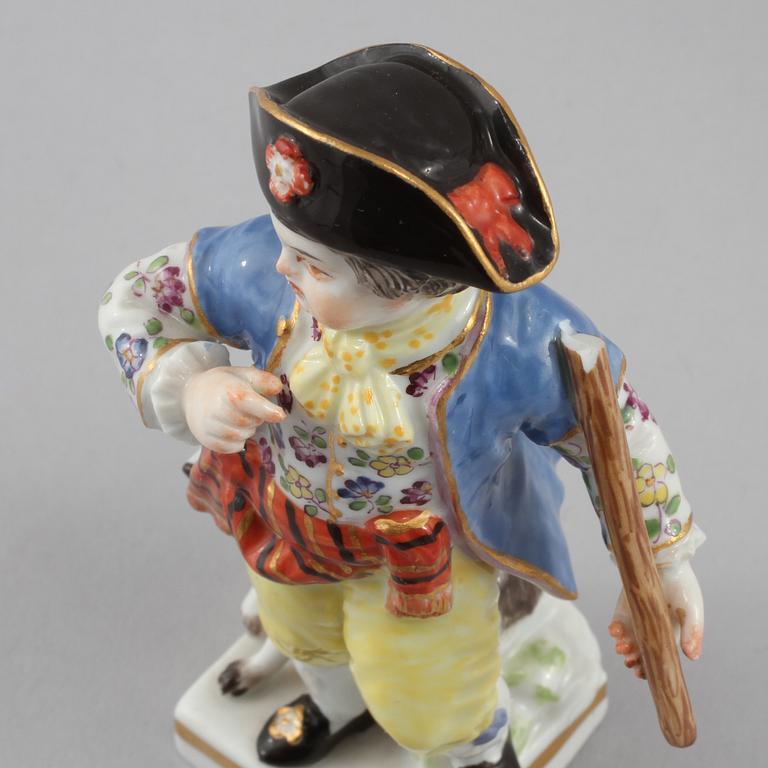 FIGURINER, 2 st, porslin, Meissen, 1900-talets andra hälft.