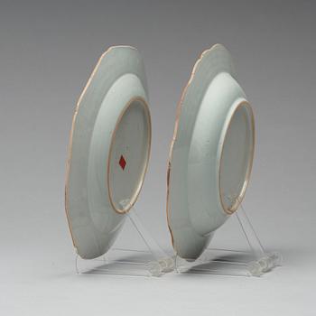 A set of ten 'Double Peacock' dishes, Qing dynasty, Qianlong (1736-95).