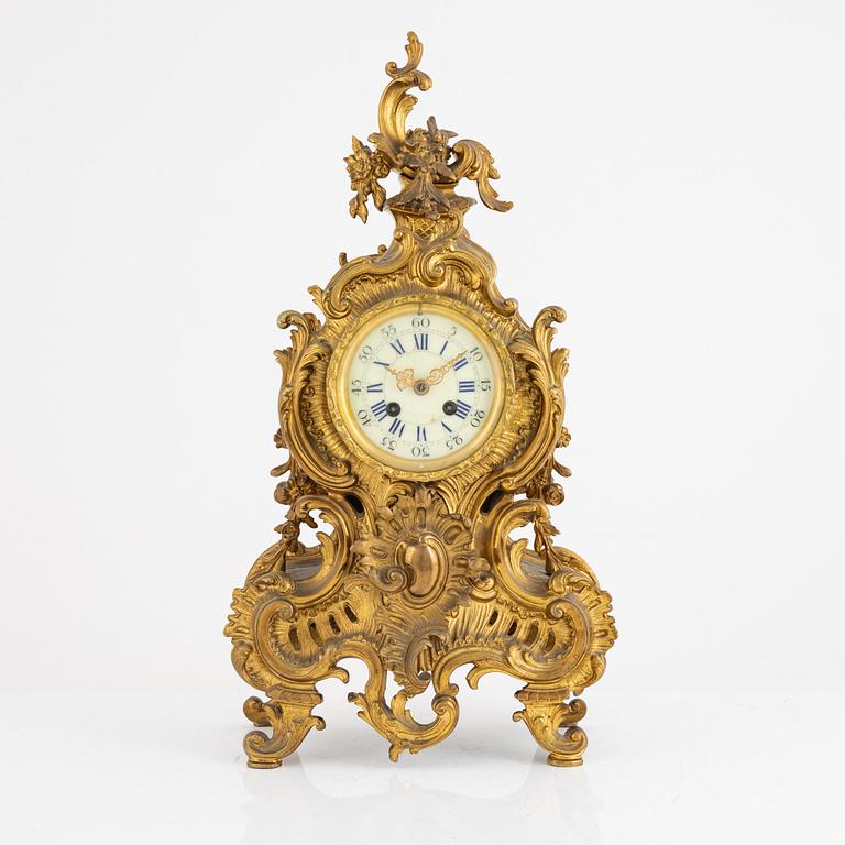 Mantel clock, Rococo style, circa 1900.