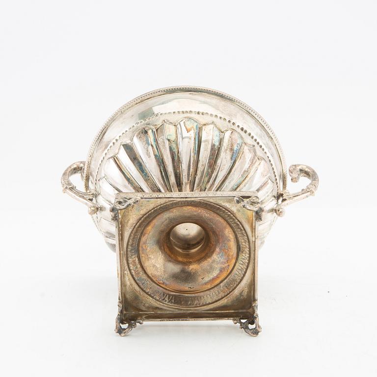 Candy bowl with lid, silver, Swedish import marks, Empire style, early 20th century.