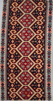 TÄCKE, semiantik, kelim, orientalisk, ca 302 X 153 cm.
